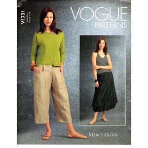 Vogue V1731 Misses 6 to 12 Designer Marcy Tilton Skirts and Pants Sewing Pattern